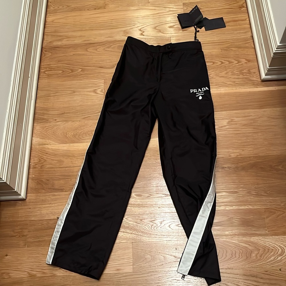 PRADA Nylon pants with side zipper